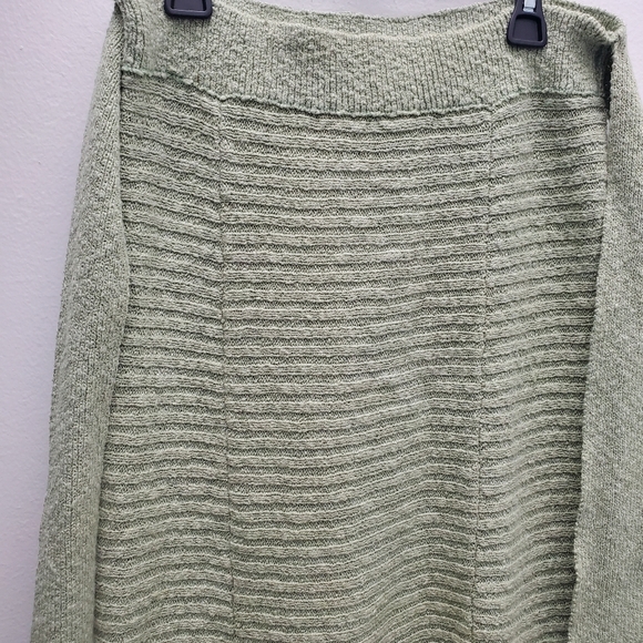 Free People Knit Maxi Skirt "Claudia" Front Slit Mint Green Size S - EUC! - Picture 7 of 12